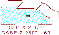 Door/Window Casing 2-1/4" - 60 Door/Window Casing 2-1/4" - 60