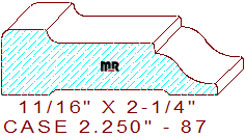 Door/Window Casing 2-1/4" - 87 Door/Window Casing 2-1/4" - 87