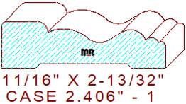 Door/Window Casing 2-13/32" - 1 Door/Window Casing 2-13/32" - 1