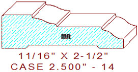 Door/Window Casing 2-1/2" - 14 Door/Window Casing 2-1/2" - 14
