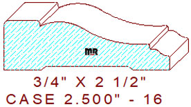 Door/Window Casing 2-1/2" - 16 Door/Window Casing 2-1/2" - 16