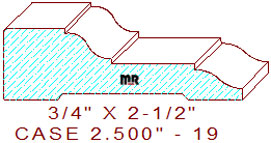 Door/Window Casing 2-1/2" - 19 Door/Window Casing 2-1/2" - 19