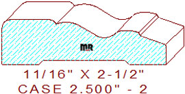 Door/Window Casing 2-1/2" - 2 Door/Window Casing 2-1/2" - 2