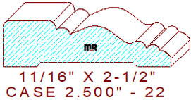 Door/Window Casing 2-1/2" - 22 Door/Window Casing 2-1/2" - 22