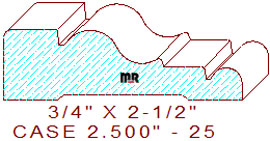 Door/Window Casing 2-1/2" - 25 Door/Window Casing 2-1/2" - 25