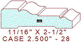 Door/Window Casing 2-1/2" - 28 Door/Window Casing 2-1/2" - 28