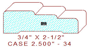 Door/Window Casing 2-1/2" - 34 Door/Window Casing 2-1/2" - 34