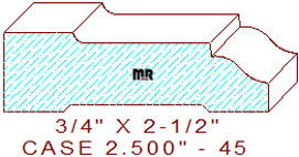 Door/Window Casing 2-1/2" - 45 Door/Window Casing 2-1/2" - 45