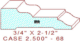 Door/Window Casing 2-1/2" - 68 Door/Window Casing 2-1/2" - 68