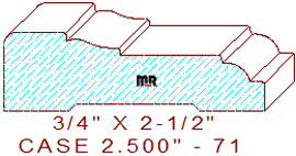Door/Window Casing 2-1/2" - 71 Door/Window Casing 2-1/2" - 71