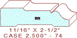 Door/Window Casing 2-1/2" - 74 Door/Window Casing 2-1/2" - 74