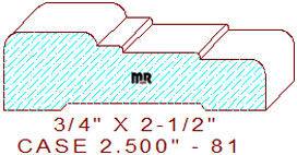 Door/Window Casing 2-1/2" - 81 Door/Window Casing 2-1/2" - 81