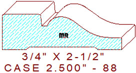 Door/Window Casing 2-1/2" - 88 Door/Window Casing 2-1/2" - 88