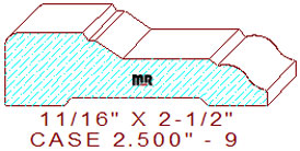 Door/Window Casing 2-1/2" - 9 Door/Window Casing 2-1/2" - 9
