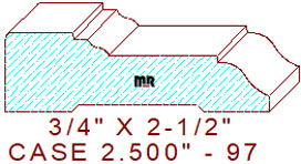Door/Window Casing 2-1/2" - 97 Door/Window Casing 2-1/2" - 97