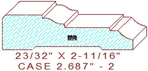 Door/Window Casing 2-11/16" - 2 Door/Window Casing 2-11/16" - 2