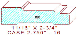 Door/Window Casing 2-3/4" - 16 Door/Window Casing 2-3/4" - 16