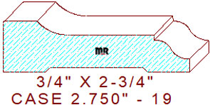 Door/Window Casing 2-3/4" - 19 Door/Window Casing 2-3/4" - 19