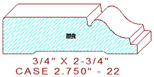 Door/Window Casing 2-3/4" - 22 Door/Window Casing 2-3/4" - 22