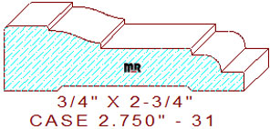 Door/Window Casing 2-3/4" - 31 Door/Window Casing 2-3/4" - 31