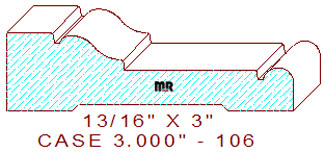Door/Window Casing 3" - 106 Door/Window Casing 3" - 106