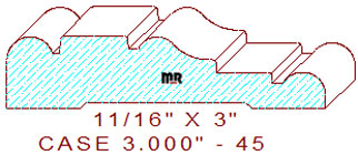 Door/Window Casing 3" - 45