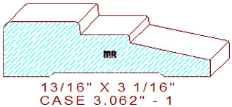 Door/Window Casing 3-1/16" - 1 Door/Window Casing 3-1/16" - 1