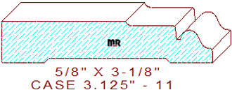 Door/Window Casing 3-1/8" - 11 Door/Window Casing 3-1/8" - 11