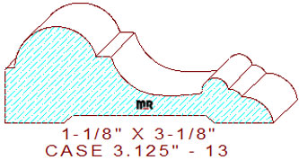 Door/Window Casing 3-1/8" - 13 Door/Window Casing 3-1/8" - 13