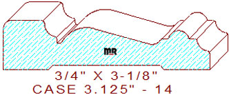 Door/Window Casing 3-1/8" - 14 Door/Window Casing 3-1/8" - 14
