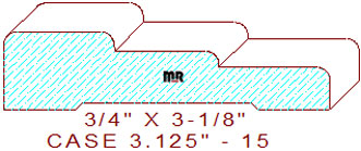 Door/Window Casing 3-1/8" - 15 Door/Window Casing 3-1/8" - 15