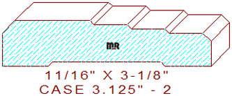 Door/Window Casing 3-1/8" - 2 Door/Window Casing 3-1/8" - 2