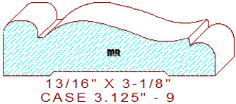 Door/Window Casing 3-1/8" - 9 Door/Window Casing 3-1/8" - 9