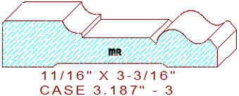 Door/Window Casing 3-3/16" - 3 Door/Window Casing 3-3/16" - 3