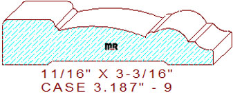 Door/Window Casing 3-3/16" - 9 Door/Window Casing 3-3/16" - 9