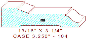Door/Window Casing 3-1/4" - 104 Door/Window Casing 3-1/4" - 104