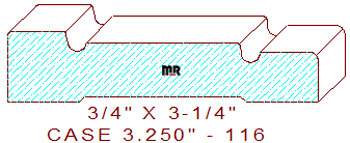 Door/Window Casing 3-1/4" - 116 Door/Window Casing 3-1/4" - 116