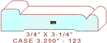 Door/Window Casing 3-1/4" - 123 Door/Window Casing 3-1/4" - 123