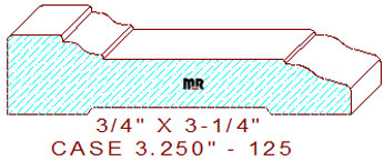 Door/Window Casing 3-1/4" - 125 Door/Window Casing 3-1/4" - 125