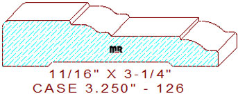 Door/Window Casing 3-1/4" - 126 Door/Window Casing 3-1/4" - 126