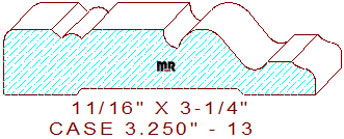 Door/Window Casing 3-1/4" - 13 Door/Window Casing 3-1/4" - 13