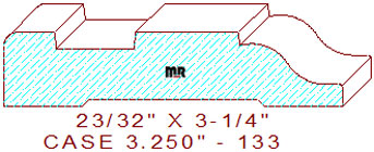 Door/Window Casing 3-1/4" - 133 Door/Window Casing 3-1/4" - 133