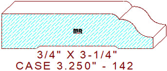Door/Window Casing 3-1/4" - 142 Door/Window Casing 3-1/4" - 142