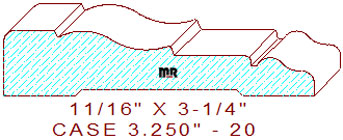 Door/Window Casing 3-1/4" - 20 Door/Window Casing 3-1/4" - 20