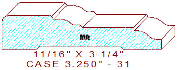 Door/Window Casing 3-1/4" - 31 Door/Window Casing 3-1/4" - 31