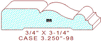 Door/Window Casing 3-1/4" - 98 Door/Window Casing 3-1/4" - 98