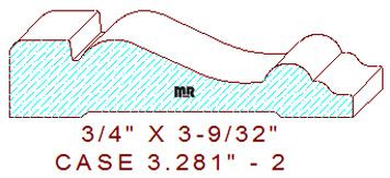 Door/Window Casing 3-9/32" - 2 Door/Window Casing 3-9/32" - 2
