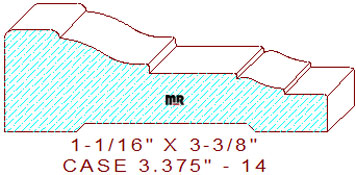 Door/Window Casing 3-3/8" - 14 Door/Window Casing 3-3/8" - 14
