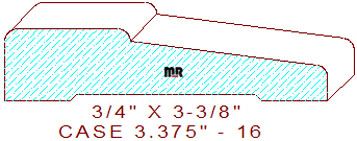 Door/Window Casing 3-3/8" - 16 Door/Window Casing 3-3/8" - 16