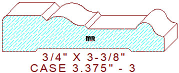 Door/Window Casing 3-3/8" - 3 Door/Window Casing 3-3/8" - 3